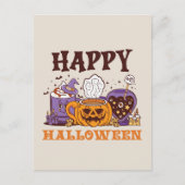 Carte Postale Happy Halloween café brasse (Devant)