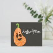 Carte Postale Happy Halloween Citrouille lunaire (Debout devant)