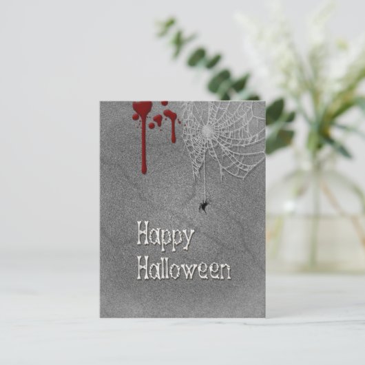 Carte Postale Happy Halloween Éffrayant Gravestone (Debout devant)