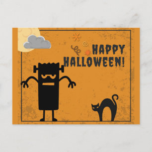 Carte Postale Happy Halloween Éffrayant Monster