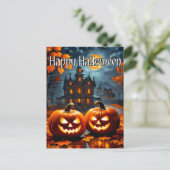 Carte Postale Happy Halloween Frightful Haunful House (Debout devant)