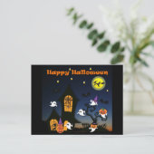 Carte Postale Happy Halloween Haunted House (Debout devant)