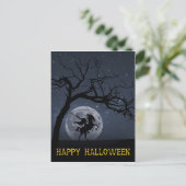 Carte Postale Happy Halloween Horseman sans tête pleine lune (Debout devant)