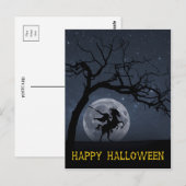 Carte Postale Happy Halloween Horseman sans tête pleine lune (Devant / Derrière)