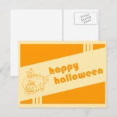 Carte Postale happy halloween : retro : (Devant / Derrière)