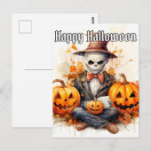 Carte Postale Happy Halloween Sinister Witch Doctor Illustration (Devant / Derrière)