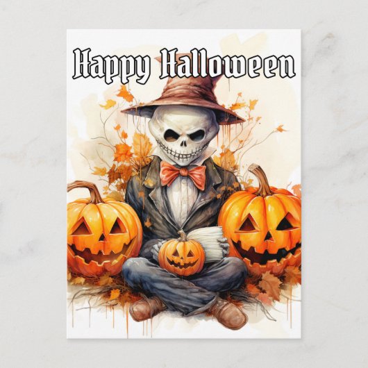 Carte Postale Happy Halloween Sinister Witch Doctor Illustration (Devant)