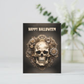Carte Postale Happy Halloween Steampunk Skull Skeleton (Debout devant)
