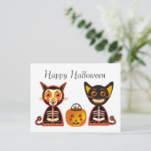 Carte Postale Happy Halloween style Vintage (Debout devant)