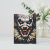 Carte postale Happy Halloween Vampire Clown (Debout devant)