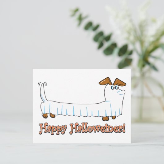 Carte Postale Happy Halloweiner (Debout devant)