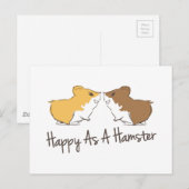 Carte Postale Happy Hamster (Devant / Derrière)