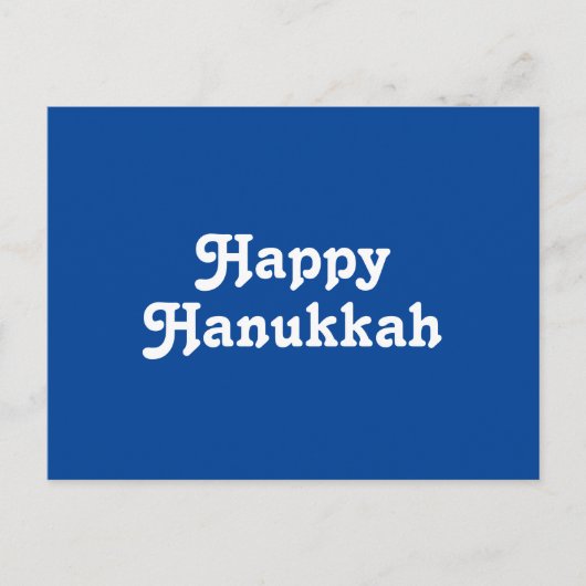 Carte Postale "Happy Hanoukka" Bleu blanc Fête (Devant)