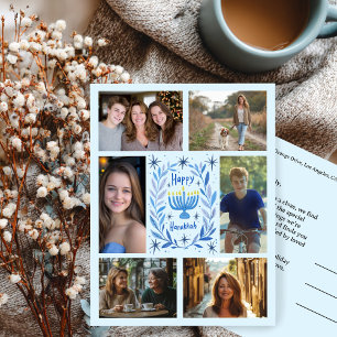 Carte Postale HAPPY HANOUKKA CUSTOM 6 PHOTO Holiday