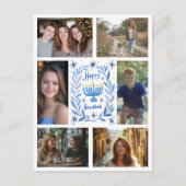 Carte Postale HAPPY HANOUKKA CUSTOM 6 PHOTO Holiday (Devant)