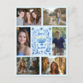 Carte Postale HAPPY HANOUKKA CUSTOM 6 PHOTO Holiday (Devant)