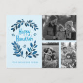 Carte Postale Happy Hanoukka Holiday CUSTOM 3 PHOTOS (Devant)