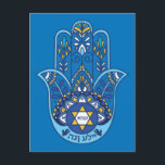 Carte Postale 🕎 Happy Hanoukka, Main de Miriam, personnalisable<br><div class="desc">Bonne Hanoukka,  Main de Miriam</div>