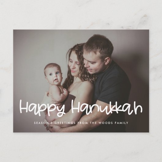 Carte Postale Happy Hanoukka photo de famille de vacances (Devant)