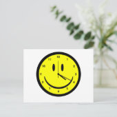 Carte Postale Happy Hippy face horloge (Debout devant)