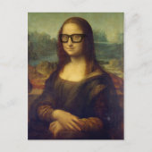 Carte Postale Happy Hipster Mona Lisa dans les lunettes Hipster (Devant)