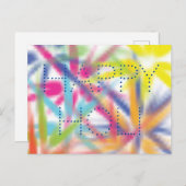 Carte Postale Happy Holi, festival des couleurs, holi hai (Devant / Derrière)