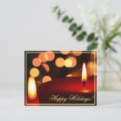 Carte postale Happy Holidays Candle Lights (Debout devant)