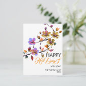 Carte Postale Happy Holidays Card Modèle, Edit With Templett, (Debout devant)