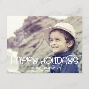 Carte Postale Happy Holidays Cute, script photo