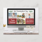 Carte Postale Happy Holidays Funny Zoom Quarantine (Devant)