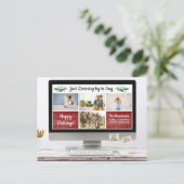 Carte Postale Happy Holidays Funny Zoom Quarantine (Debout devant)