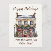 Carte Postale Happy Holidays North Pôle Café Shop (Devant)