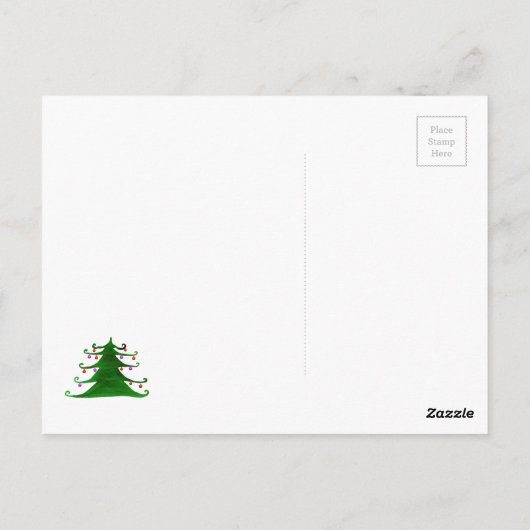 Carte postale Happy Holidays Photo Chat (Dos)