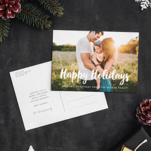 Carte Postale Happy Holidays Photo moderne