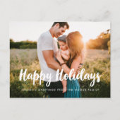 Carte Postale Happy Holidays Photo moderne (Devant)
