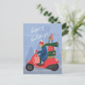 Carte postale Happy Holidays Scooter non photo Hol (Debout devant)