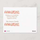 Carte Postale Happy Holidays watercolor gingerbread cookies (Dos)