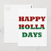 Carte Postale happy holla days (Devant / Derrière)