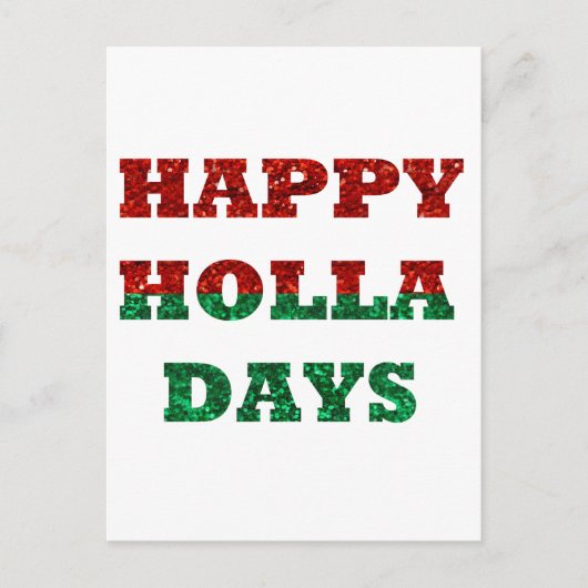 Carte Postale happy holla days (Devant)
