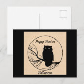 Carte Postale Happy Hoot'in Halloween (Devant / Derrière)
