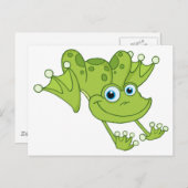Carte Postale Happy Hopping Frog (Devant / Derrière)