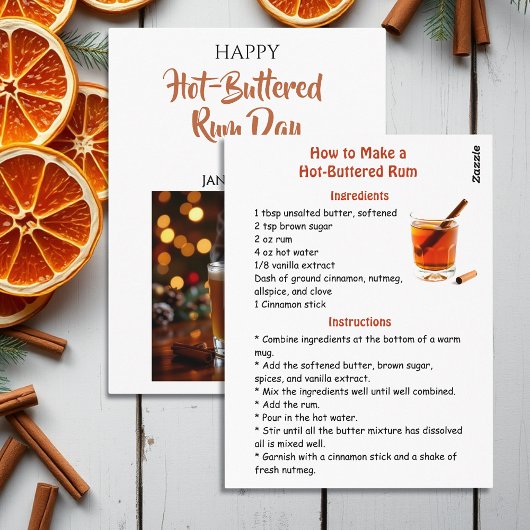 Carte Postale Happy Hot-Buttered Rum Day | January 17th