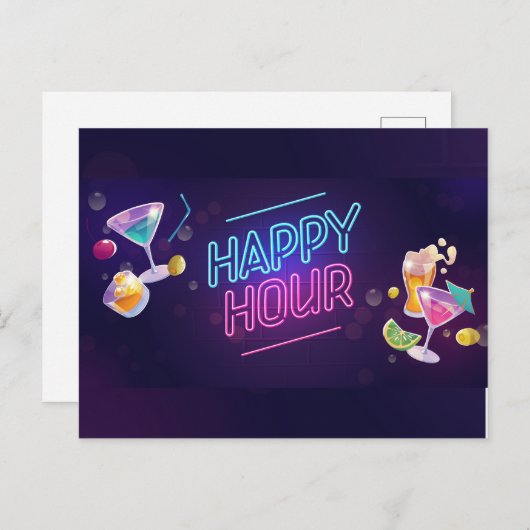 Carte postale Happy Hour (Devant / Derrière)