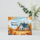 Carte postale Happy House Warming (Debout devant)