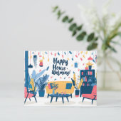 Carte postale Happy House Warming (Debout devant)