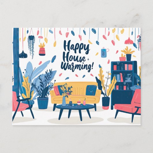 Carte postale Happy House Warming (Devant)