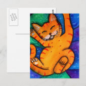 Carte Postale Happy Kitty Cat (Devant / Derrière)