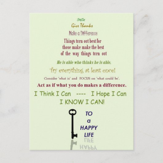 Carte postale Happy Life (Devant)