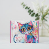 Carte Postale Happy Mail Cat (Debout devant)