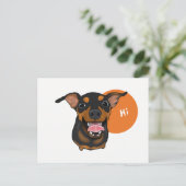 Carte postale Happy Min Pin Miniature Pinscher (Debout devant)